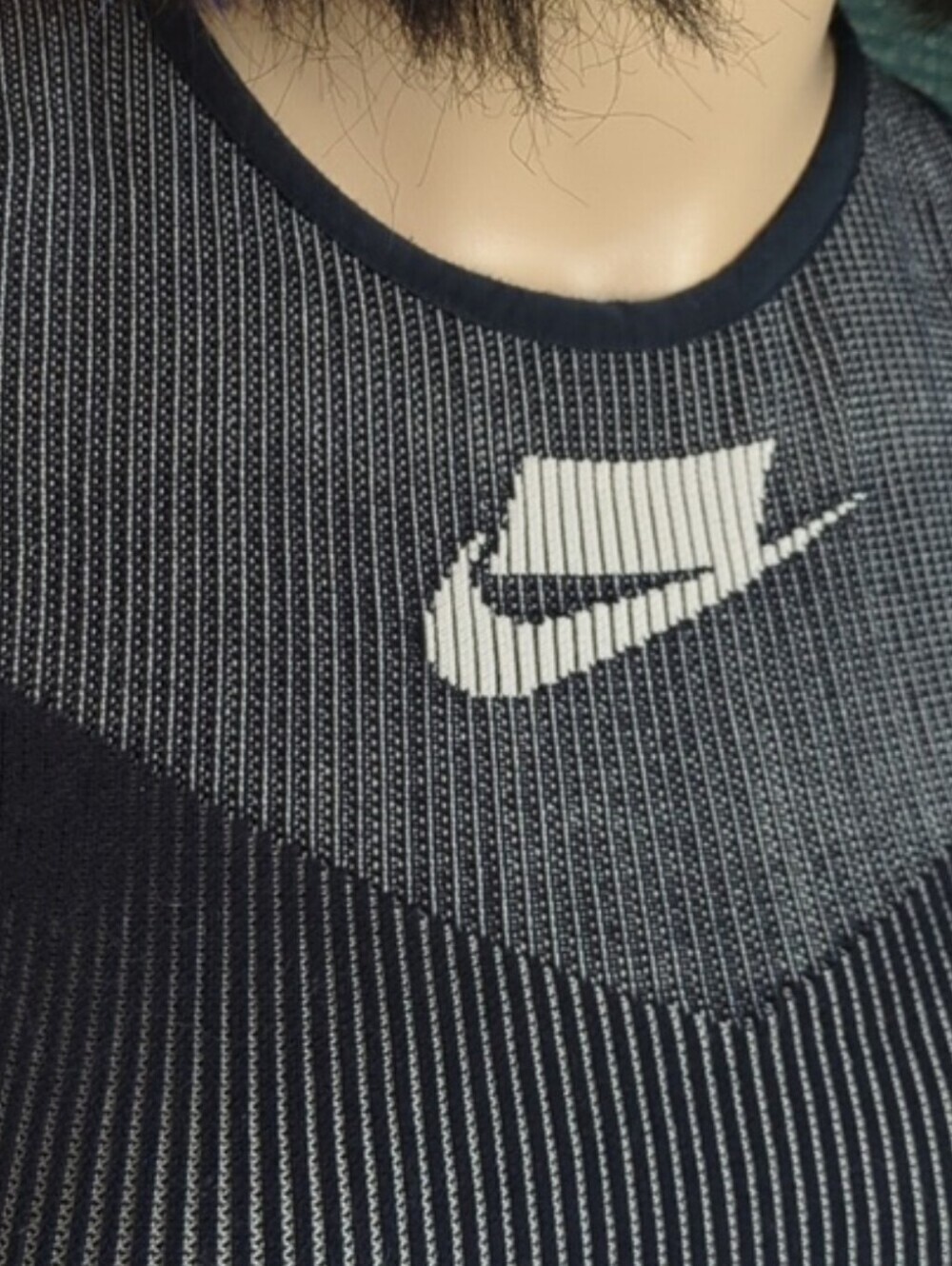 Nike Tech Knit Cropped Racerback Tank, Blue - Picture 7 of 8